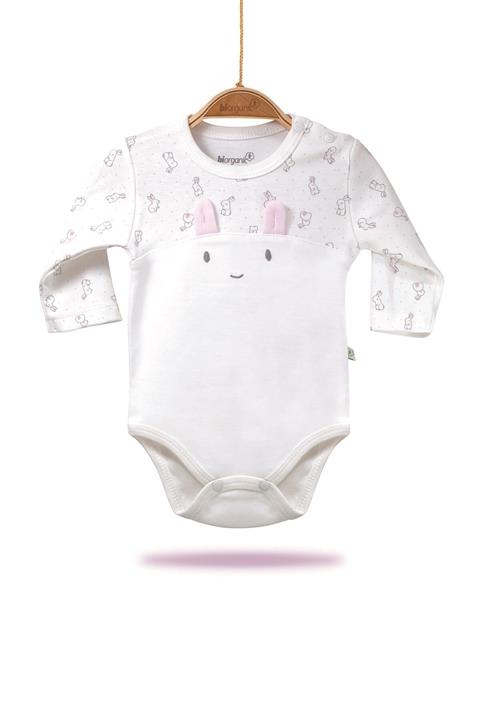 Bi Organik Biorganic Rabbit Girl Kız Bebek Uzun Kol Body Badi Çıtçıtlı Zıbın