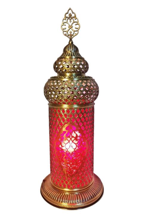the istanbul lamp Osmanlı Dekoratif Sarı Pirinç Masa Lambası O1211lyk