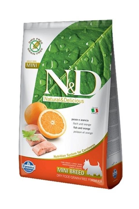 N&D Pumpkin Tahılsız Bal Kabaklı Balikli Portakalli Mini Irk Yetişkin Köpek Maması - 2.5 kg
