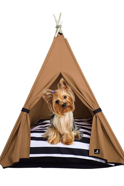 Kanguru Shopping mall Sütlü Kahve Kedi Köpek Çadırı 70x70 cm Kg-4503