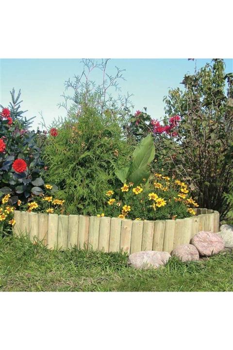 Enta Ahşap Bordür Çit 30 Cm Yükseklik 150 Cm Uzunluk