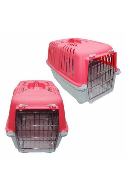MİO Pembe Demir Kapılı Kedi Köpek Taşıma Kabı