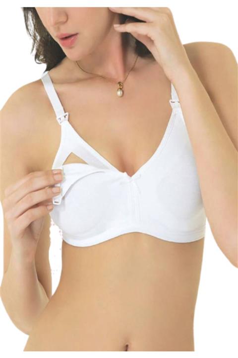 by İGP Kadın Beyaz Modal Premium Rahat Lohusa Emzirme Sütyeni I-mer