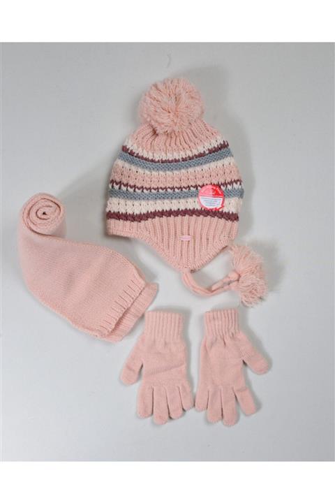 Kitti Kız Çocuk 4-8 Yaş Somon 3 Lü Set