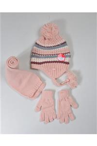 Kitti Kız Çocuk 4-8 Yaş Somon 3 Lü Set