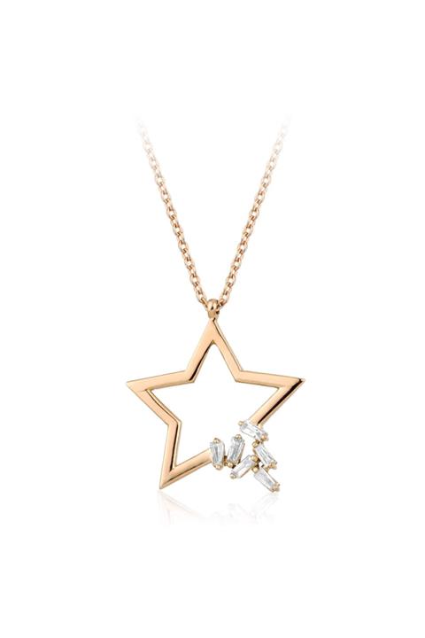 Emel Pırlanta 0.15 Ct. Baget Pırlanta Kolye