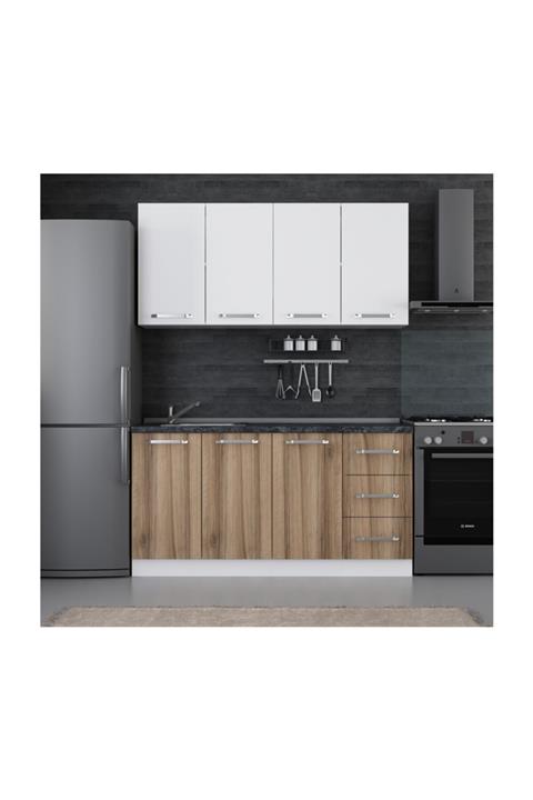 Minar 160 Cm Mutfak Dolabı Beyaz Dore 160-d1