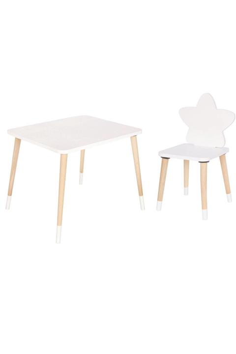 GO BABY Beyaz Yıldız Masa Sandalye