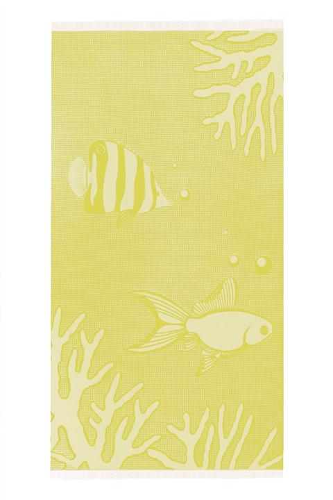 Daylife Balık Desenli Pike Peştemal - Sarı