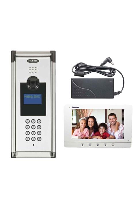 Multitek 2 Daire 7 Inç Görüntülü Diafon (mb-10/mb-73)beyaz