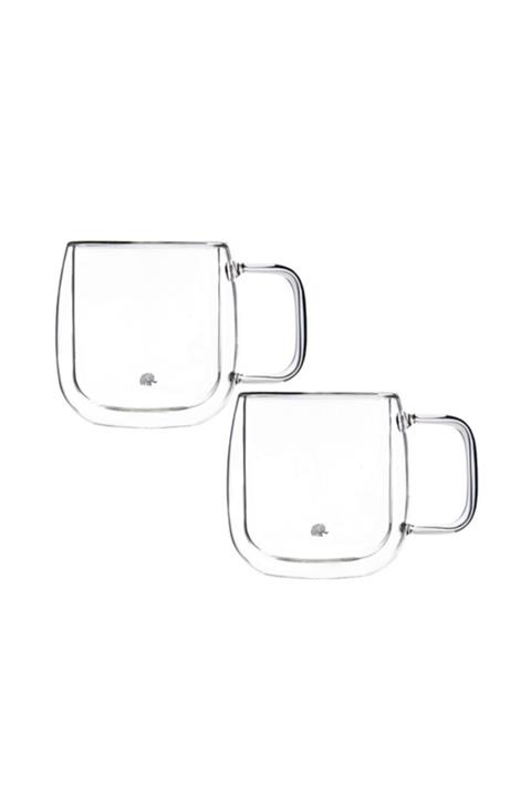 Jumbo Glory 2 Li Double Wall Çift Cidarlı Kulplu Küçük Bardak 250 Ml