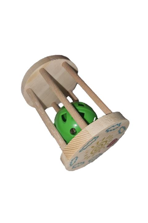 KAHRAMAN OYUNCAK Ahşap Çıngırak 7 Sütunlu 13cm