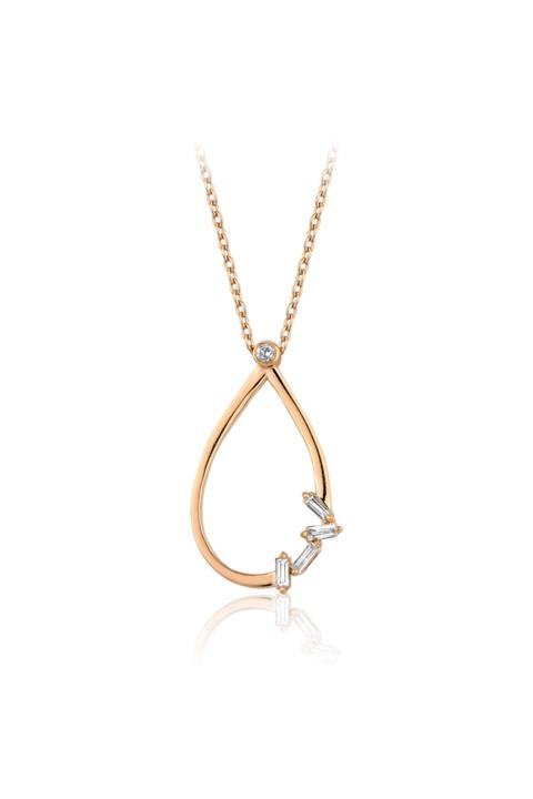 Emel Pırlanta 0.13 Ct. Baget Pırlanta Kolye