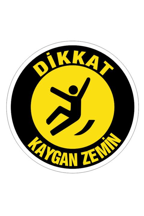 ERGÜNDOĞDU Dikkat Kaygan Zemin Yer Etiketi