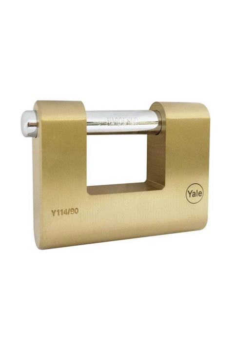 Yale Oval Kayar Pimli Pirinç Asma 90 Mm. Kilit Y114/90/127/1