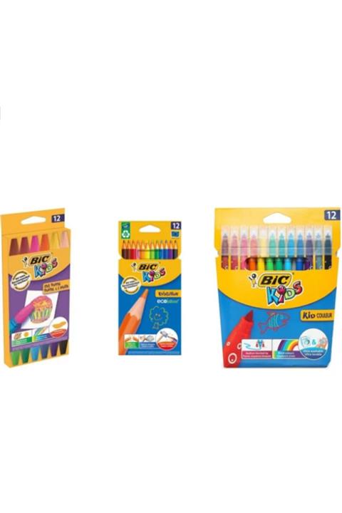 Bic 36 Parça Boya Seti-kuru Boya-pastel Boya-keçeli Kalem