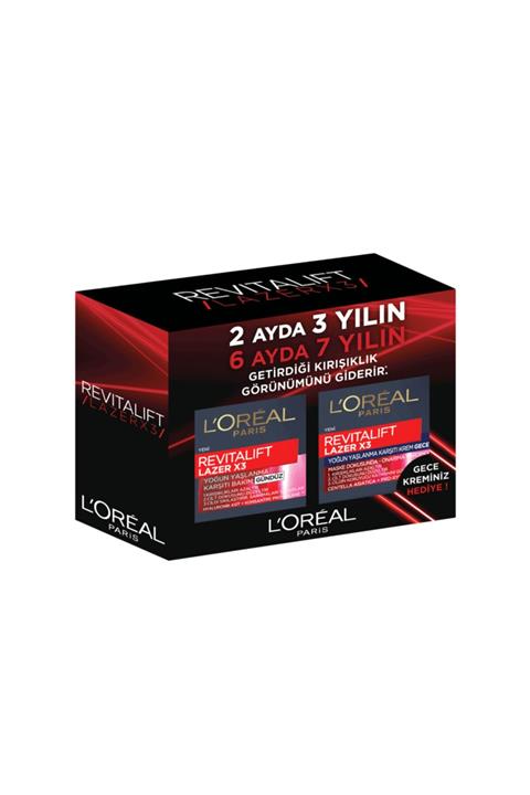 L'Oreal Paris Revitalift Yaşlanma Karşıtı Özel Bakım Seti Gece + Gündüz Kremi 50 ml  3600522480078