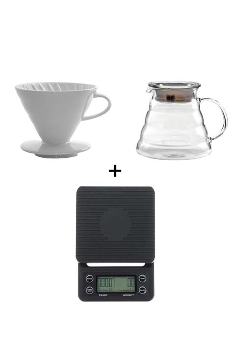 Black Goat Barista Drip Filter Coffee Plus Set (dripper+coffee Server+timer Scale)