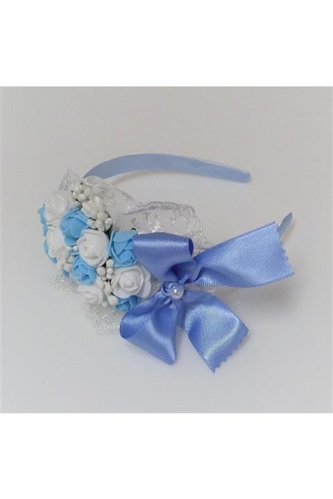 Azebu Çiçekli Lohusa Tacı Mavi