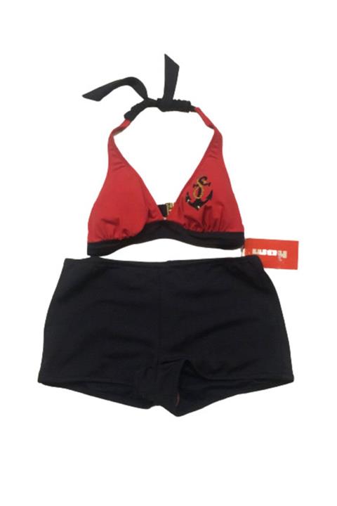 Kom Kadın Lacivert Çapa Motifli Rebina Mayo