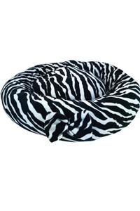 Sdypet Polar Simit Kedi & Küçük Irk Köpek Yatağı - Zebra - 50cm