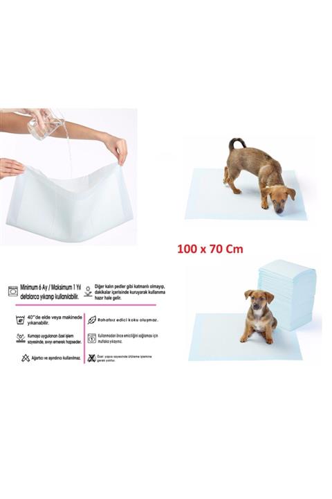 Pi İthalat Yıkanabilir Köpek Çiş Pedi - 100 X 70 Cm