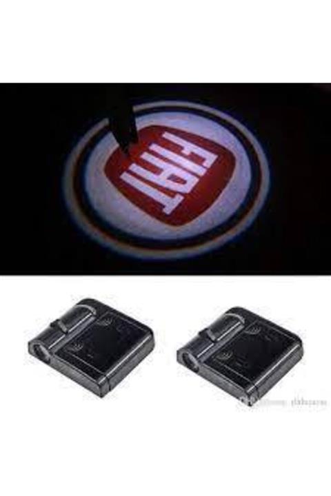 parkstop Fiat Kapı Altı Işıklı Hayalet Logo Yapıştırmalı Pilli Ürün 2adet Ücretsiz Hızlı Kargo