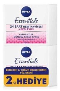 Nivea Essentıals Besleyici Gündüz Kremi Kuru Ciltler 50 ml 1+1 Set