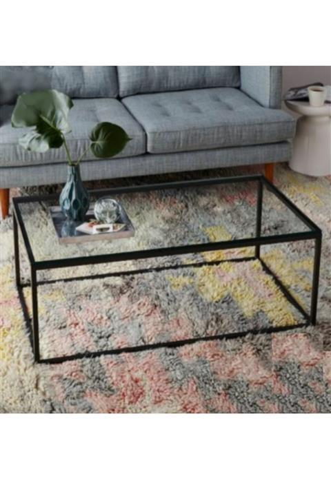 Hitit Dekorasyon Zion Siyah Metal Orta Sehpa