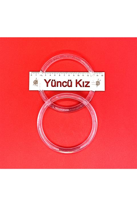 Cindy Çanta Sapı Plastik ( 1 Çift ) Parlak Şeffaf