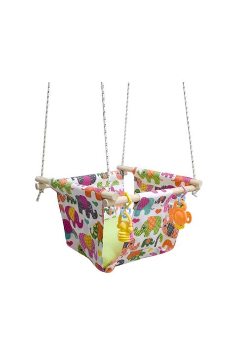 hupim Bebek Salıncağı Beşik - Filli Oyuncaklı Ahşap Bebek Hamağı