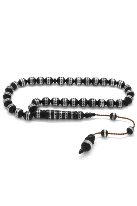 Tesbihane Sistemli Çift Sıra Sarmal Metal Işlemeli Istanbul Kesim Kuka Tesbih