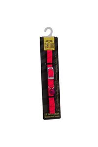 DIGERUI Cattie Ayarlanabilir Elastik Kedi Boyun Tasması 1 Cm X 30 Cm Pembe