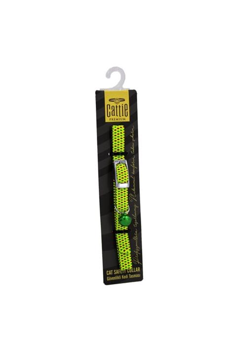 DIGERUI Cattie Ayarlanabilir Elastik Kedi Boyun Tasması 1 Cm X 30 Cm Sarı