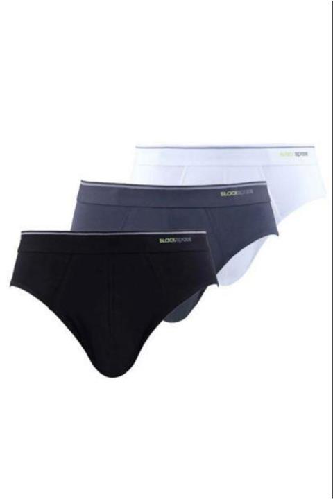 Blackspade Erkek Slip 3'lü Paket Tender Cotton 9672 - Beyaz Siyah Antrasit