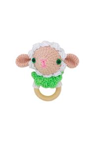 Aysun Yıldız Konbul Amigurumi Organik Diş Kaşıyıcılı Çıngırak Kuzu