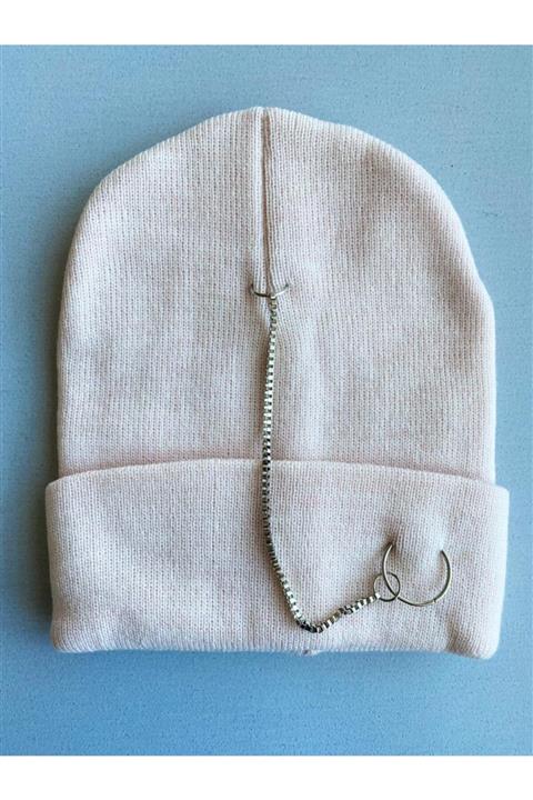 Panda Krem Piercing Ve Zincirli Bere