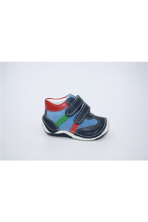 RÜZGAR BEBE Erkek Bebek Lacivert İlk Adım Hakiki Deri Ayakkabı