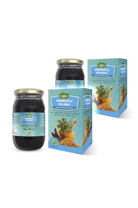 Mindivan Harnuplu Polenli Bitkisel Bal Karışımı 350 gr x 2 Adet