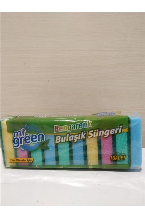 Mr Green Renkli Bulaşık Süngeri 10lu