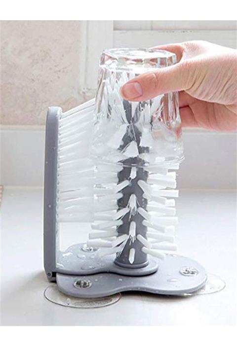 Chermik Gri Vantuzlu Elde Bulaşık Yıkama Fırçası