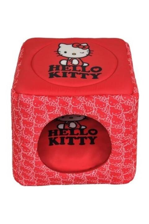 Hello Kitty Taşıma Çantası 3 Fonkiyonlu Küp Kedi Evi&yatağı Kırmızı