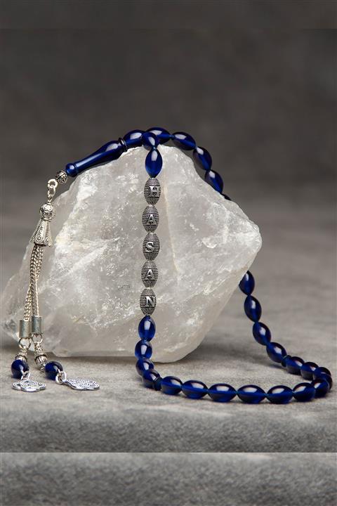 OTTOTESBİH Sevgiliye Hediyelik Gümüş Harfli Isimli Ateş Kehribar Tesbih