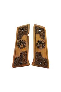 Arslantaş Llama 1911 45 Acp / 9mm. Uyumlu Özel Model Ceviz Lazer Kesim Ahşap 2021-31
