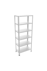RafBurada 6 Katlı Galvaniz Çelik Raf 0.70 Mm-31x93-200cm