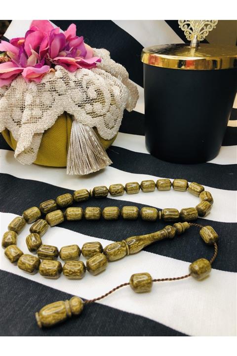 Tesbihas Atölyesi Opal Model Sedefli Kehribar Tesbih