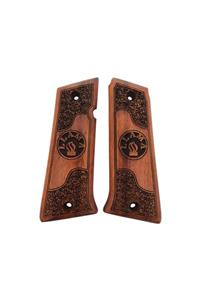Arslantaş Llama 1911 45 Acp / 9mm. Uyumlu Özel Model Ceviz Lazer Kesim Ahşap 2021-32