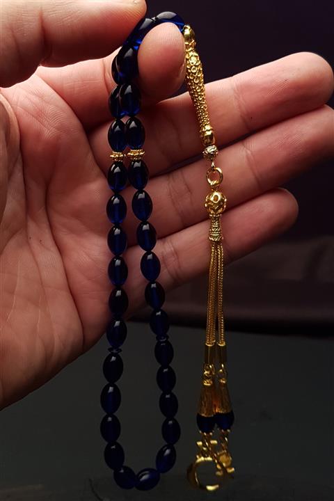 OTTOTESBİH Erkek Mavi Ateş Kehribar Tesbih