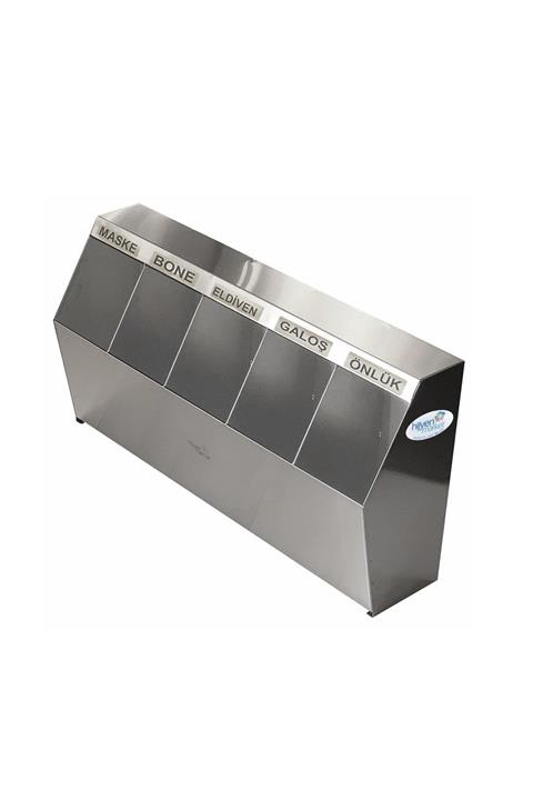 Okinox Metal Okinox Önlük Bone Maske Önlük Dolabı 5 Gözlü. 304 Paslanmaz. 910227