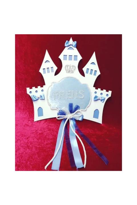 Hayaller Dükkanı Şato Prens Prenses Bebek Odası Kapı Süsü-Mavi